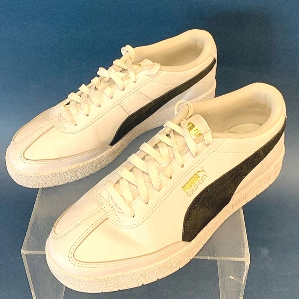 Puma White and Black Classic Sneakers